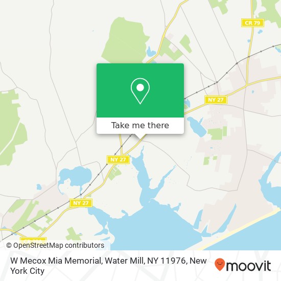 Mapa de W Mecox Mia Memorial, Water Mill, NY 11976
