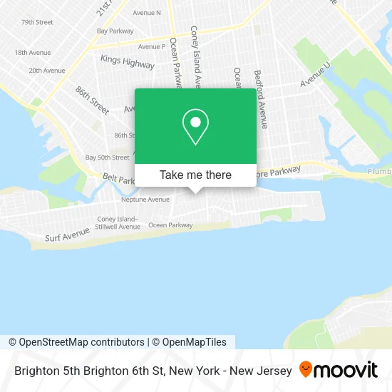 Brighton 5th Brighton 6th St map
