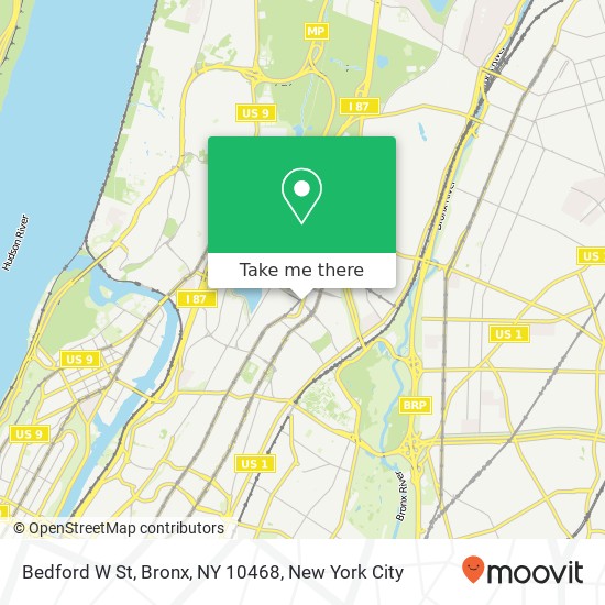 Bedford W St, Bronx, NY 10468 map