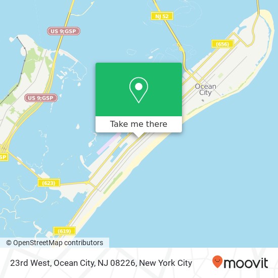 Mapa de 23rd West, Ocean City, NJ 08226