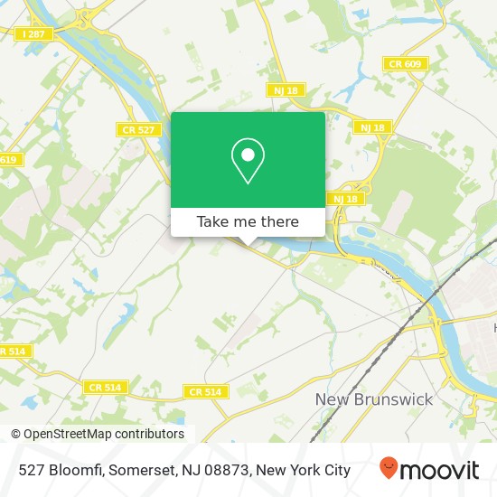 Mapa de 527 Bloomfi, Somerset, NJ 08873