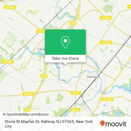 Mapa de Stone St Mayfair Dr, Rahway, NJ 07065