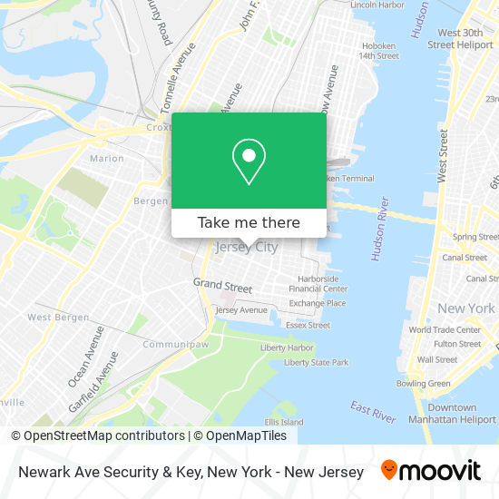Mapa de Newark Ave Security & Key