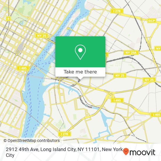 Mapa de 2912 49th Ave, Long Island City, NY 11101