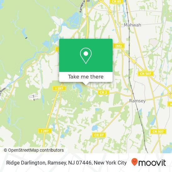 Mapa de Ridge Darlington, Ramsey, NJ 07446