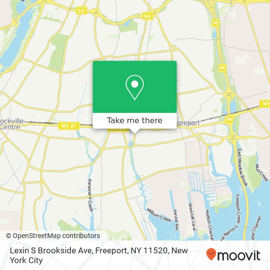 Mapa de Lexin S Brookside Ave, Freeport, NY 11520