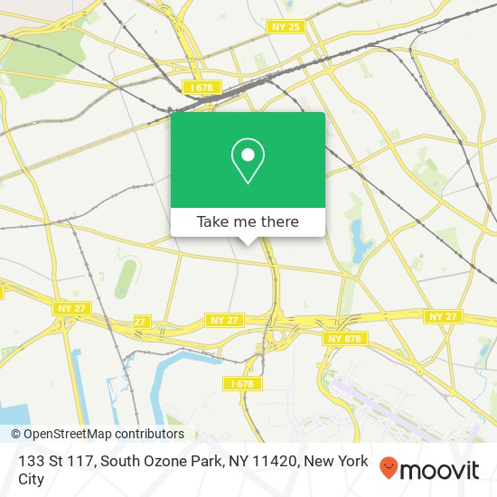 133 St 117, South Ozone Park, NY 11420 map