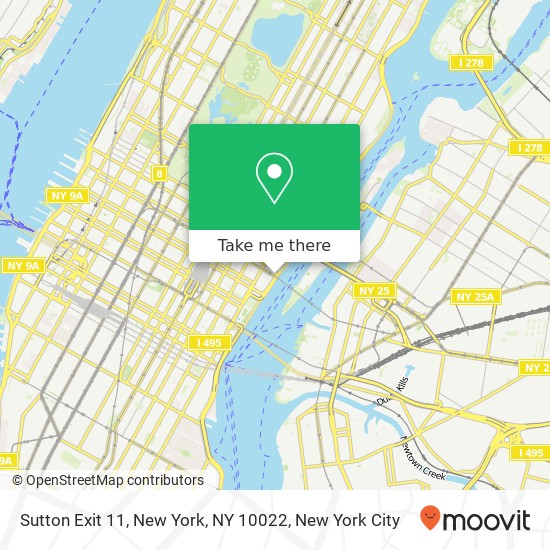 Mapa de Sutton Exit 11, New York, NY 10022