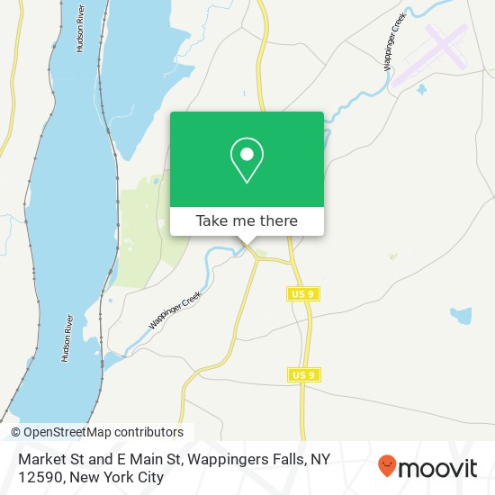 Mapa de Market St and E Main St, Wappingers Falls, NY 12590