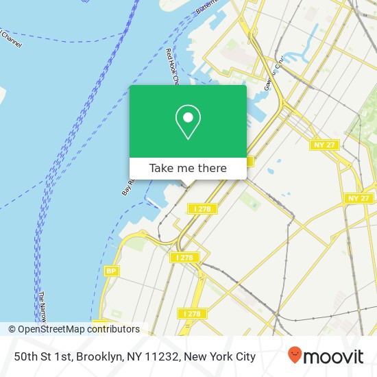 Mapa de 50th St 1st, Brooklyn, NY 11232