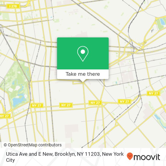 Mapa de Utica Ave and E New, Brooklyn, NY 11203