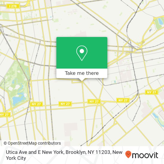 Mapa de Utica Ave and E New York, Brooklyn, NY 11203