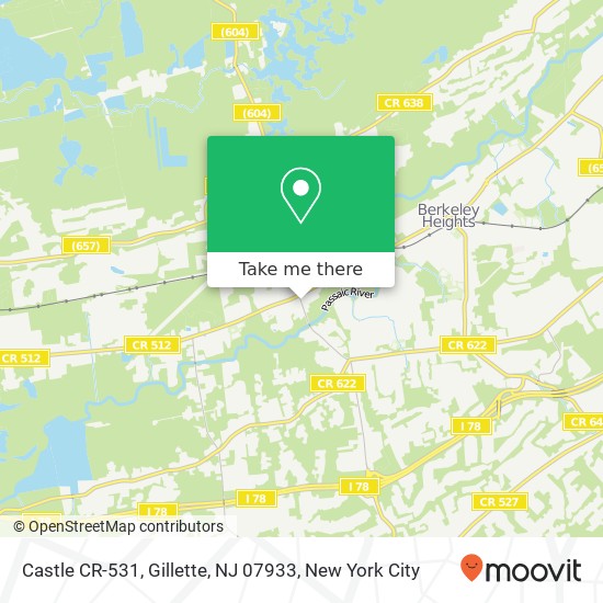 Castle CR-531, Gillette, NJ 07933 map