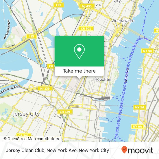 Mapa de Jersey Clean Club, New York Ave