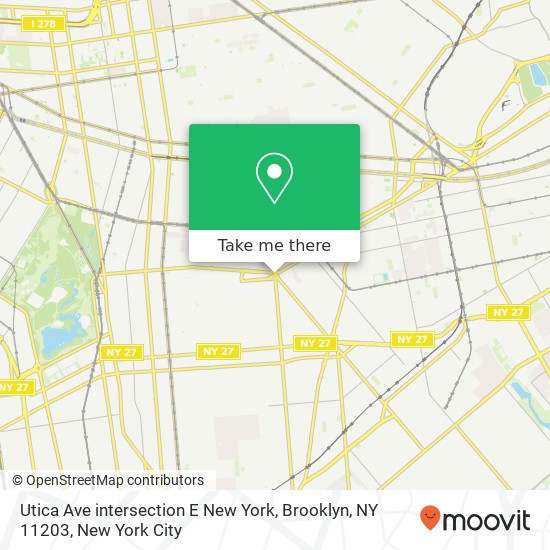 Mapa de Utica Ave intersection E New York, Brooklyn, NY 11203