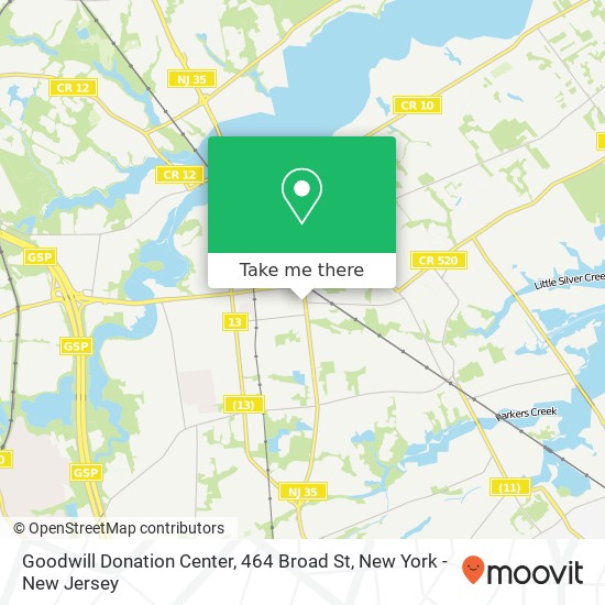 Mapa de Goodwill Donation Center, 464 Broad St