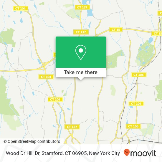 Mapa de Wood Dr Hill Dr, Stamford, CT 06905