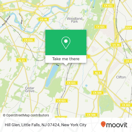 Mapa de Hill Glen, Little Falls, NJ 07424