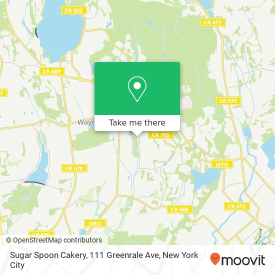 Mapa de Sugar Spoon Cakery, 111 Greenrale Ave