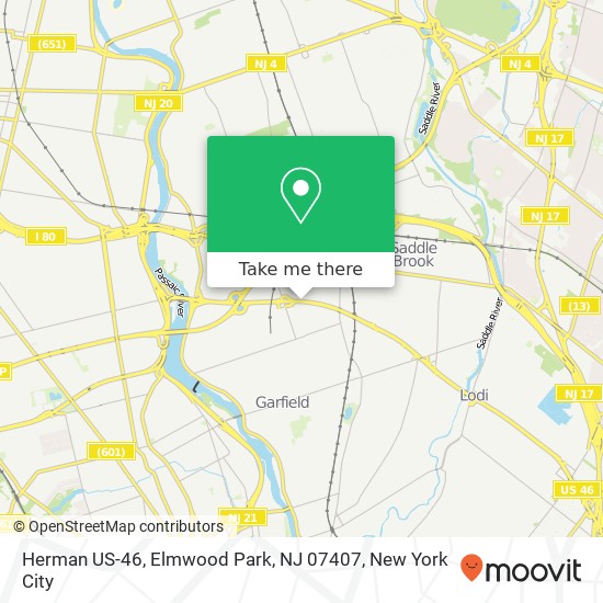 Herman US-46, Elmwood Park, NJ 07407 map
