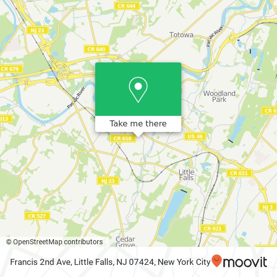 Mapa de Francis 2nd Ave, Little Falls, NJ 07424