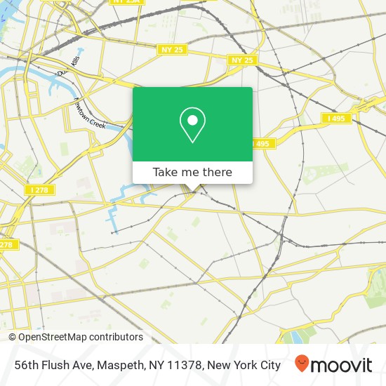 Mapa de 56th Flush Ave, Maspeth, NY 11378
