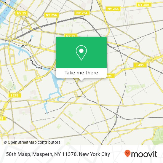 Mapa de 58th Masp, Maspeth, NY 11378