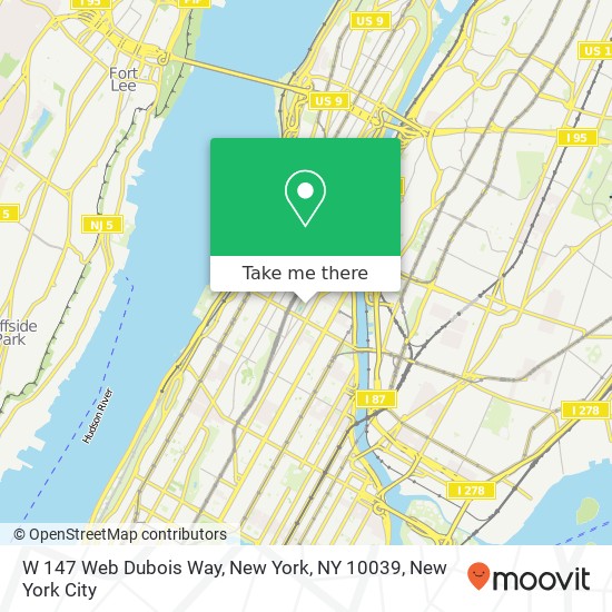 W 147 Web Dubois Way, New York, NY 10039 map