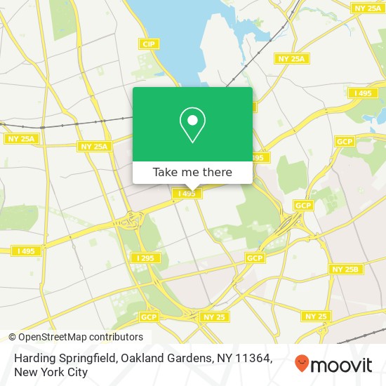 Mapa de Harding Springfield, Oakland Gardens, NY 11364