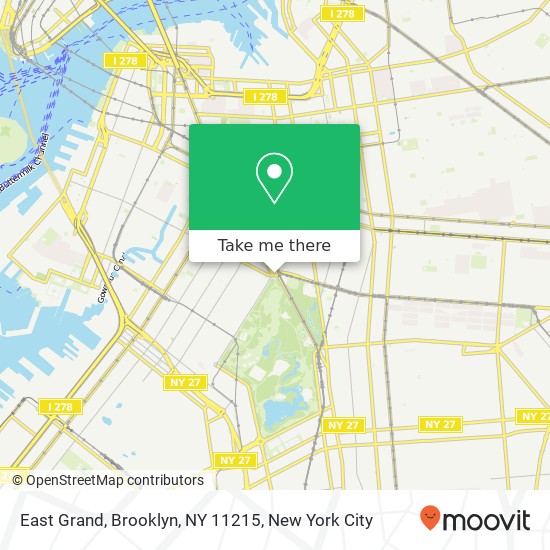 Mapa de East Grand, Brooklyn, NY 11215