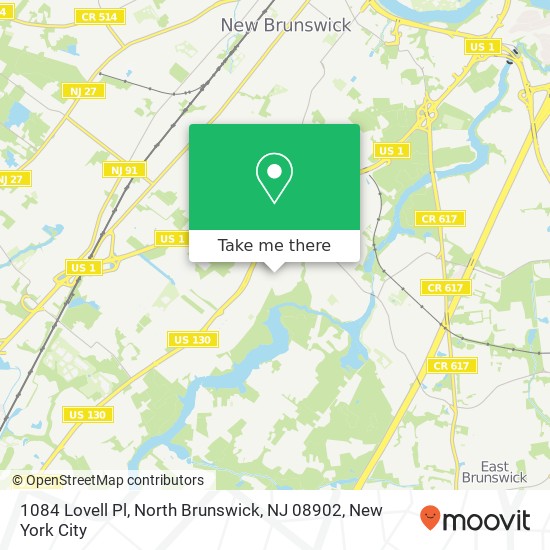 1084 Lovell Pl, North Brunswick, NJ 08902 map