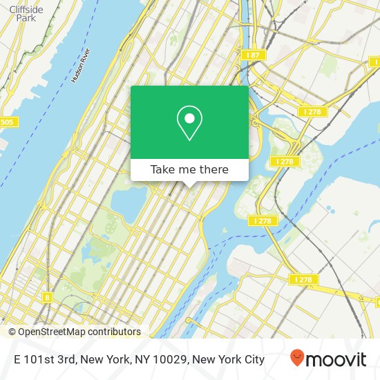 E 101st 3rd, New York, NY 10029 map
