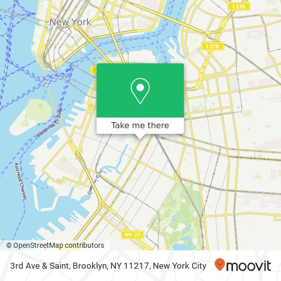 3rd Ave & Saint, Brooklyn, NY 11217 map