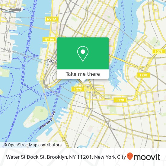 Mapa de Water St Dock St, Brooklyn, NY 11201