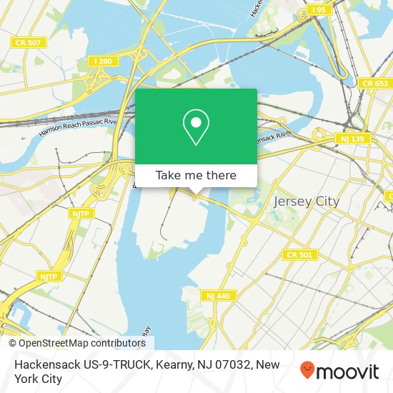 Hackensack US-9-TRUCK, Kearny, NJ 07032 map