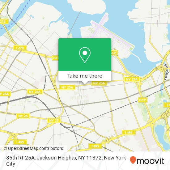 85th RT-25A, Jackson Heights, NY 11372 map