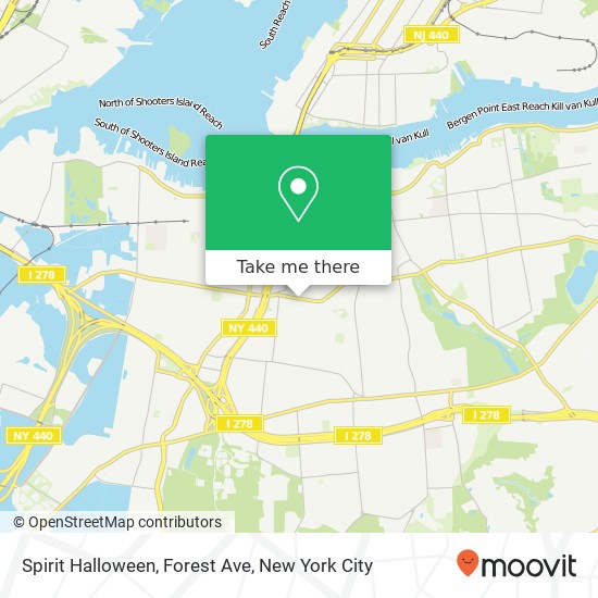 Mapa de Spirit Halloween, Forest Ave