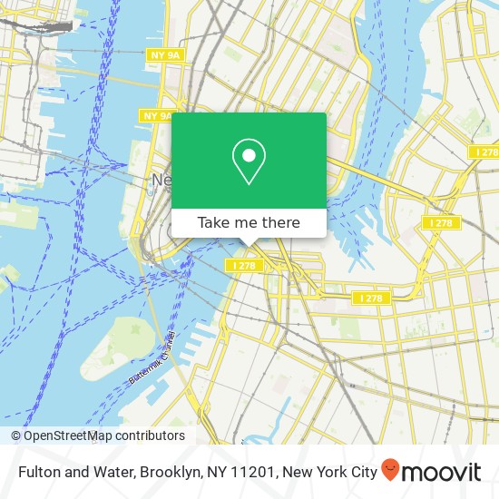 Mapa de Fulton and Water, Brooklyn, NY 11201