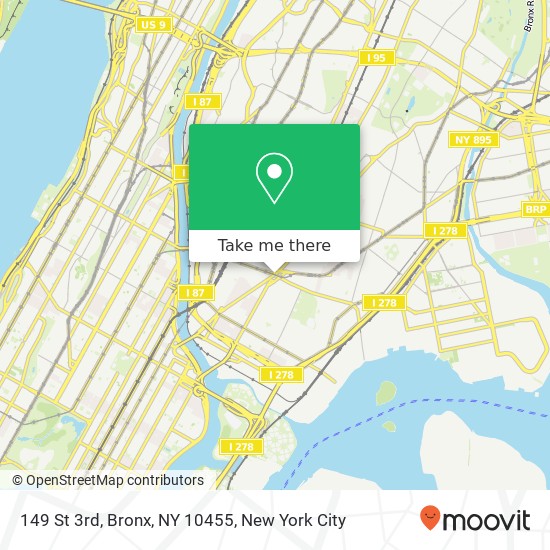 149 St 3rd, Bronx, NY 10455 map