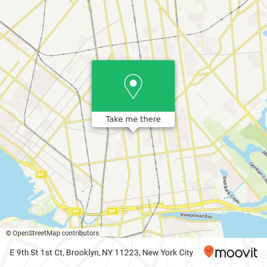 E 9th St 1st Ct, Brooklyn, NY 11223 map