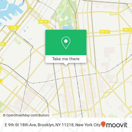 E 9th St 18th Ave, Brooklyn, NY 11218 map