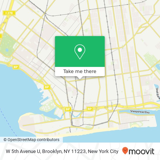 W 5th Avenue U, Brooklyn, NY 11223 map