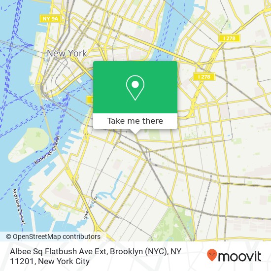 Mapa de Albee Sq Flatbush Ave Ext, Brooklyn (NYC), NY 11201