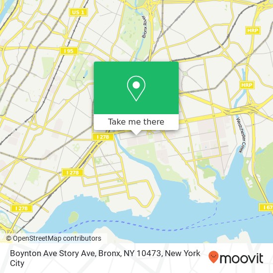 Mapa de Boynton Ave Story Ave, Bronx, NY 10473
