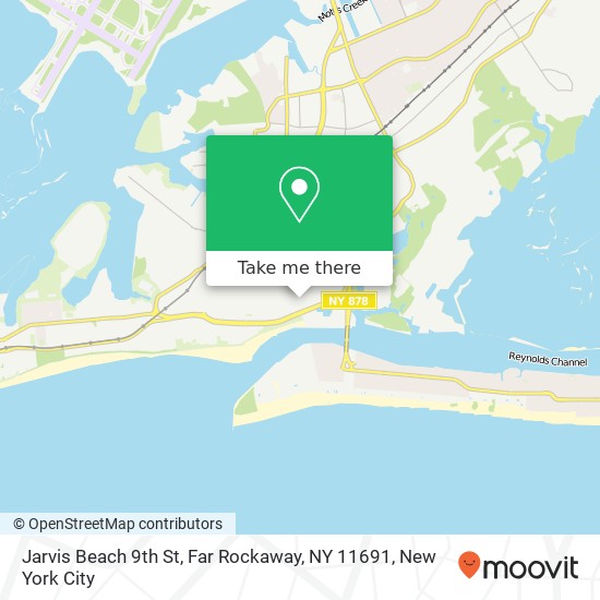 Mapa de Jarvis Beach 9th St, Far Rockaway, NY 11691