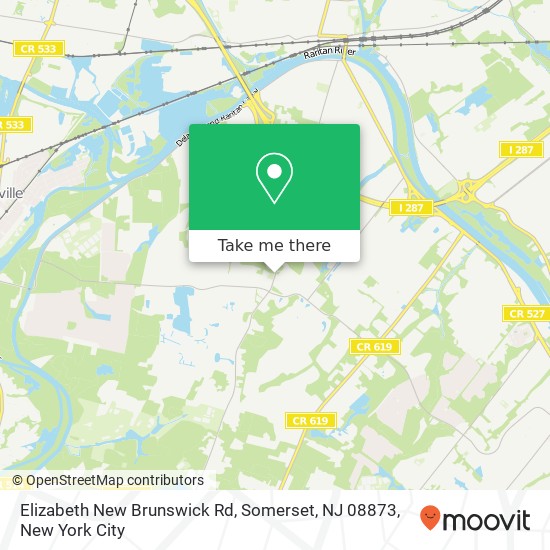 Elizabeth New Brunswick Rd, Somerset, NJ 08873 map