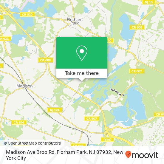 Madison Ave Broo Rd, Florham Park, NJ 07932 map