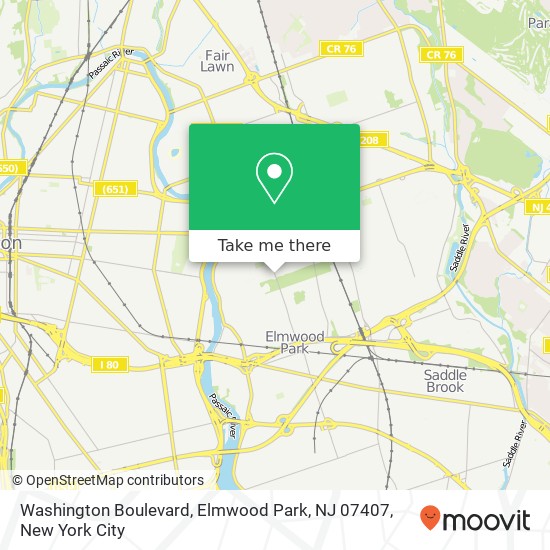 Washington Boulevard, Elmwood Park, NJ 07407 map