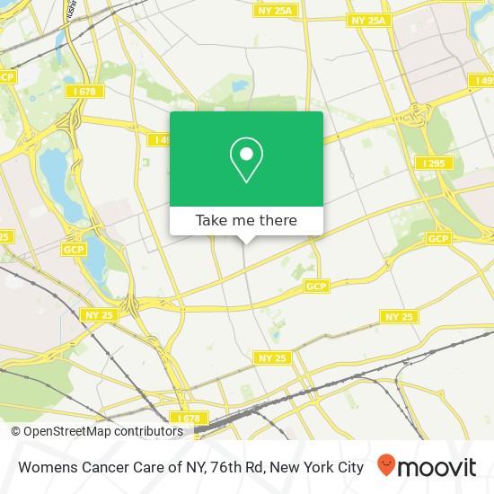 Womens Cancer Care of NY, 76th Rd map