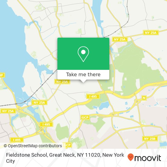 Mapa de Fieldstone School, Great Neck, NY 11020
